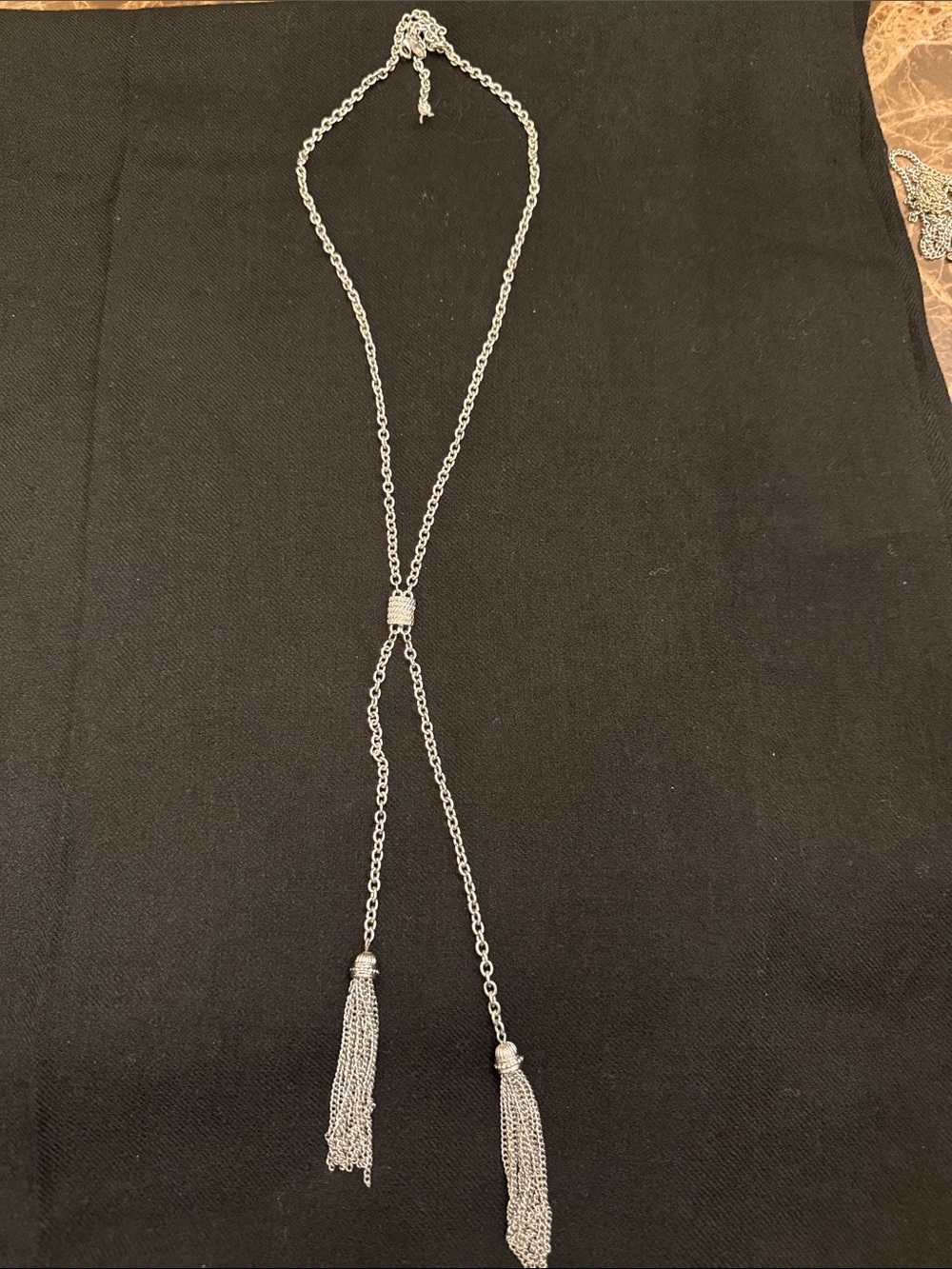 Silver Tassel long  Necklace - Women Jewelry